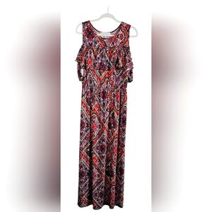 Emma & Michele Multicolor Patterned Maxi Dress